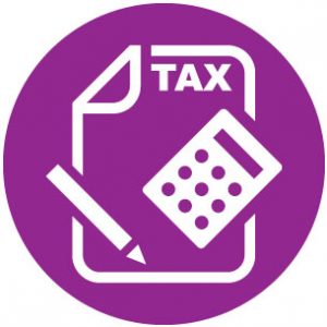 tax icon purple